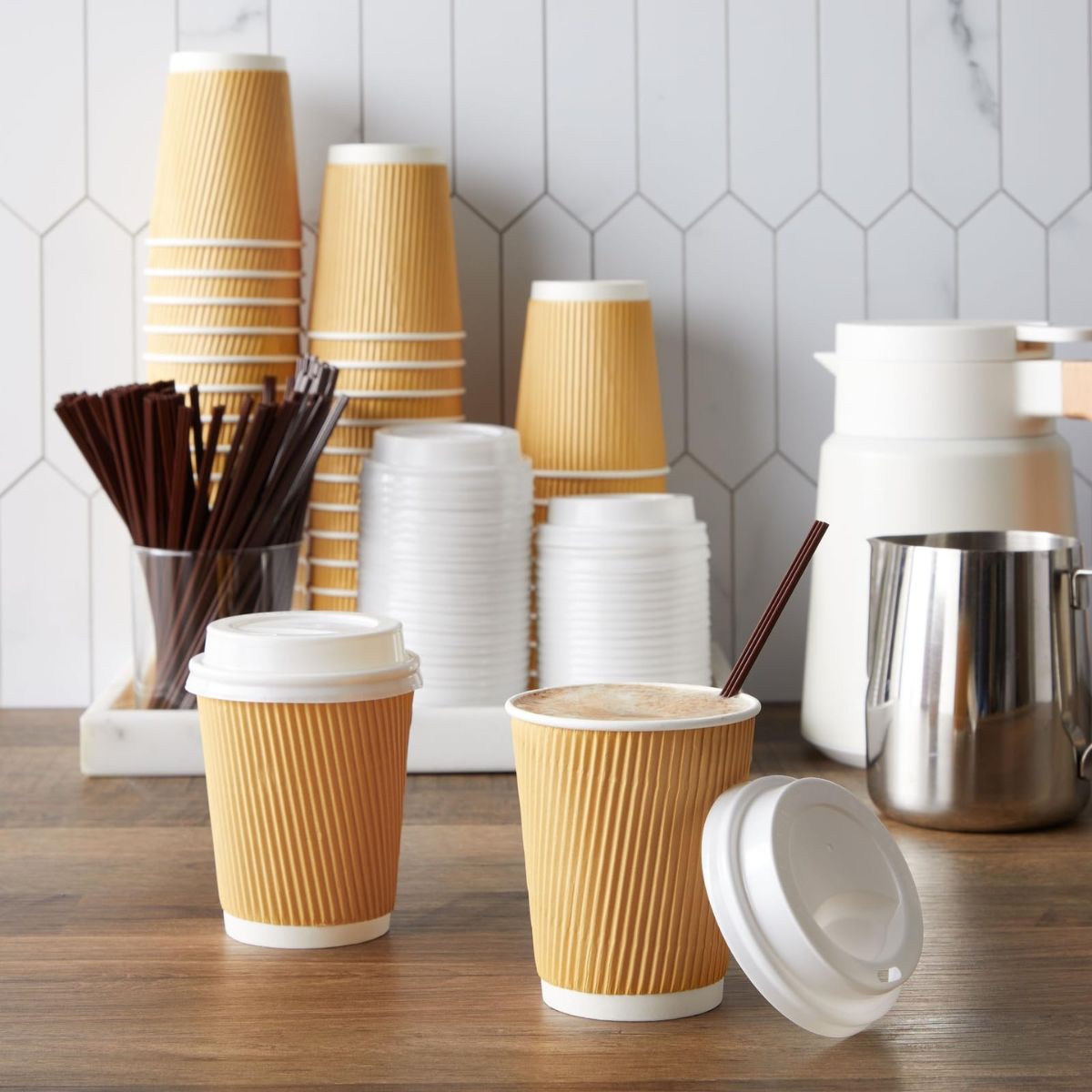 Pack of 500 PCS Triple Wall Paper Cups