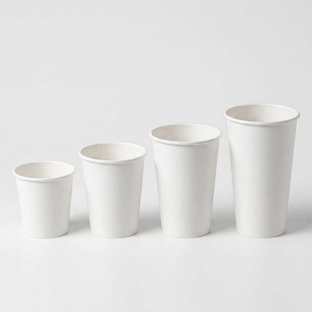Pack of 1000 White Single Wall Paper Cups