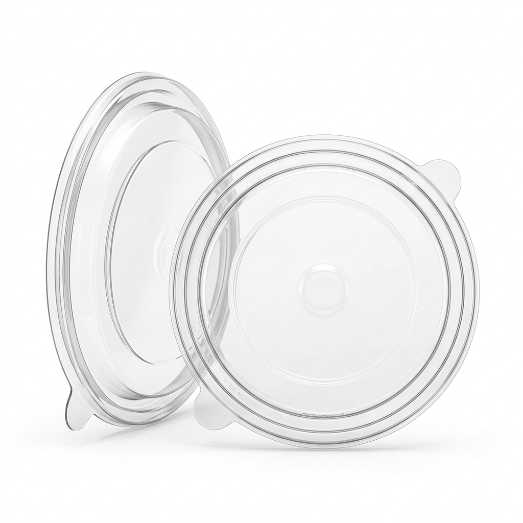 Pack of 300 Clear Plastic Lids for Kraft Salad Bowls